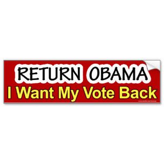 anti Obama "Return Obama" bumper sticker