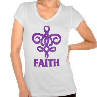 Pancreatitis Faith Fleur de Lis Ribbon T shirt