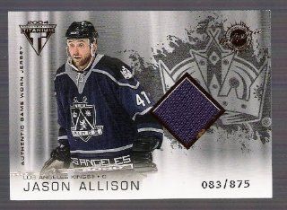 JASON ALLISON 2003 04 Pacific Private Stock Titanium #159 JERSEY Card #083 of 875 Made Los Angeles Kings Hockey Sports Collectibles