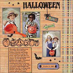 Halloween Scrapbooking Collection Hot off the Press 12 x 12 Scrapbooking Kits