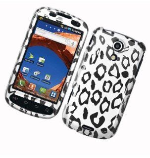 SAMSUNG EPIC 4G GLOSSY 2D IMAGE CASE LEOPARD SKIN BLACK AND WHITE 161 Cell Phones & Accessories