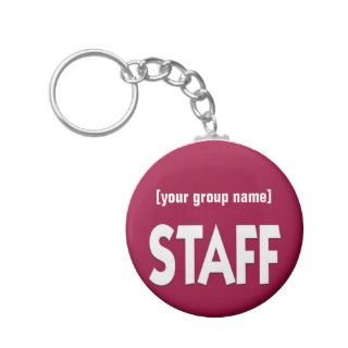 Staff identification badge custom key chain