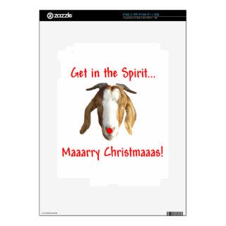 Merry Christmas Boer Goat Decals For The iPad 2