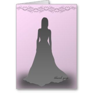 Debutante in Silhouette Thank You Greeting Card