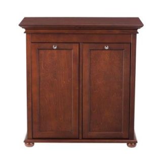 Home Decorators Collection Hampton Bay 26 in. W Tilt Out Double Hamper in Sequoia 2601310960