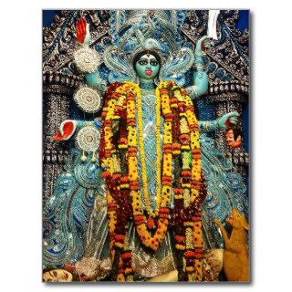 Kali Kalika Hindu Tantra Yoga Goddess Deity Shrine Post Cards