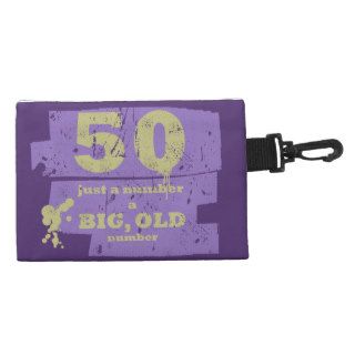 Big, Old 50 Purple Accessories Bag