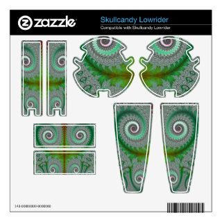 Peacock Fern Unfurling Fractal Skullcandy Decals