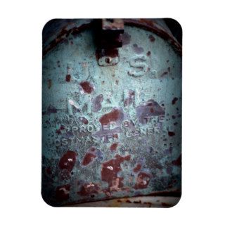 Old Rusted US Mailbox Rectangular Magnets