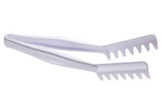 Cambro TGA11 148 Polycarbonate Lugano Angled Tong, 10 13/16 Inch, White Flatware Serving Tongs Kitchen & Dining