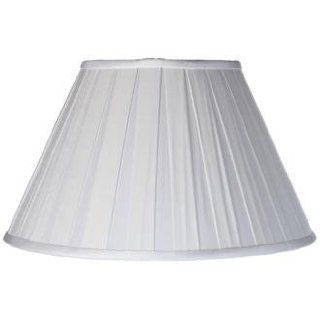 Box Pleat White Silk Lamp Shade 7x14x9 (Spider)   Household Lamps  