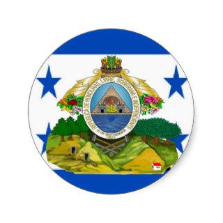 Honduras Round Stickers