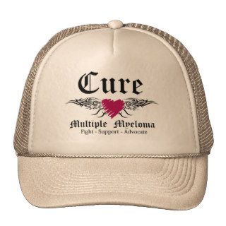 Cure Multiple Myeloma Tattoo Wings Hat