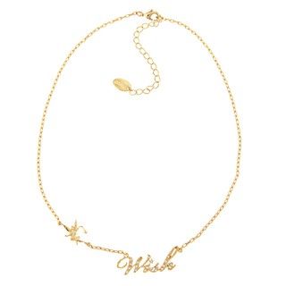 Disney Goldplated Clear Glass 'Wish' Necklace Disney Children's Necklaces