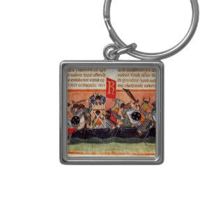 Battle between Romans and Gauls Key Chain