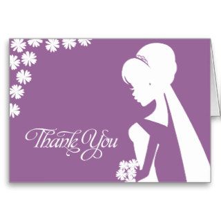 Thank You Bridesmaid Bridal Flowers Wedding Card