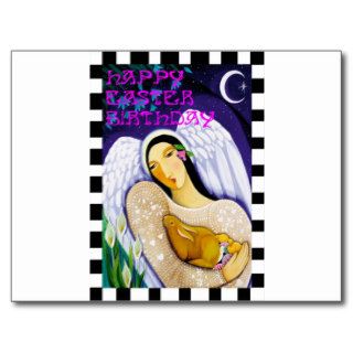 Happy Easter Birthday Angel Post Cards