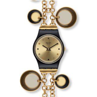 Swatch Goldholic Gold Dial Black Plastic Ladies Watch LB176G at  Women's Watch store.