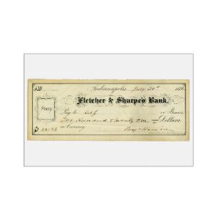 Benjamin Harrison Signed Check July 30th 1875