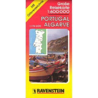 Algarve 1176, 000 & Portugal 1600, 000 Travel Map with street plans Ravenstein Books