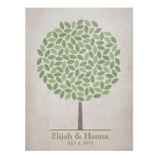 Wedding Signature Tree – Rustic Posters