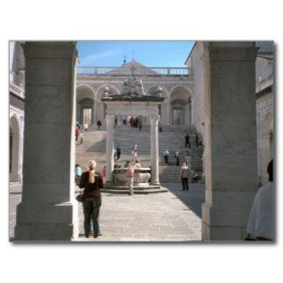 Montecassino, Abbey Church entrance Postcard