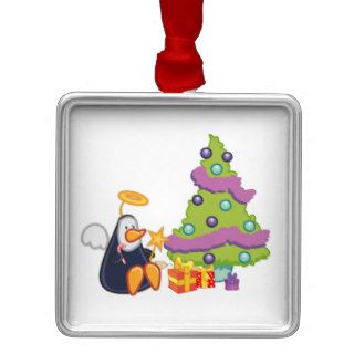 Penguin Angel Christmas Christmas Ornaments