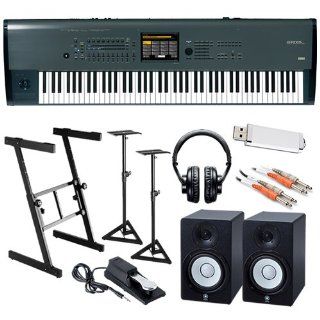 Korg Kronos X 88 Workstation STUDIO BUNDLE w/ Monitor Speakers & Desk Musical Instruments