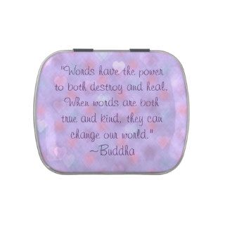 Buddha Kind Words Quote Jelly Belly Tin