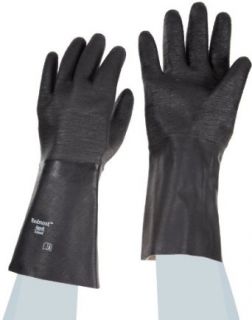 Ansell Redmont 19 934 Fabric Glove, Chemical Resistant, Neoprene Coating, Gauntlet Cuff, 14" Length, X Large (Pack of 12 Pairs) Chemical Resistant Safety Gloves