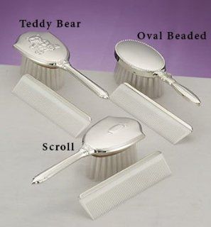 Sterling Teddy Bear Comb & Brush Set  Hair Brushes  Beauty