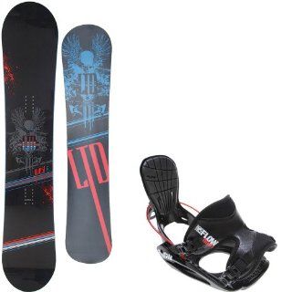 LTD Quest 157 Mens Mens Snowboard + Flow Flite 1 Black Bindings   Fits Boot Sizes 7.5, 8, 9, 10, 11  Freestyle Snowboards  Sports & Outdoors