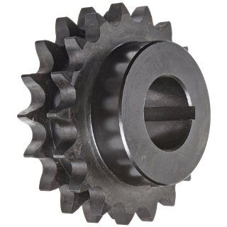 2082B18.60 Ametric Metric 2082B23 ISO 16B 2, Hub Steel Bored Sprocket, 23 Teeth, with Standard Keyway and Setscrew, For No. 2082 Double Strand Chain with, 25.4mm Pitch, 17.02mm Roller Width, 15.88mm Roller Diameter, 47.7mm Sprocket DoubleTooth Width, 157.