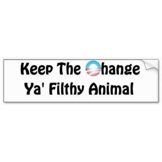 Keep the Change Obama   Home Alone Bumper Stickers
