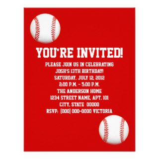 Baseball Invitations