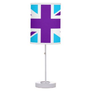 Aqua Purple Union Jack Table Lamp