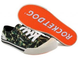 Rocket Dog Jazzin Camouflage Orange New Women Laced Canvas Trainers Shoes Boots 5 Shoes