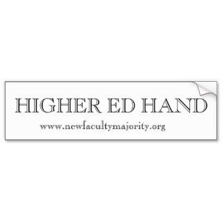 Higher Ed Hand Bumper Sticker