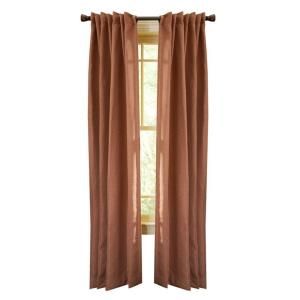 Martha Stewart Living Cinnamon Stick Thermal Tweed Back Tab Curtain, 63 in. Length 1621908