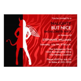 Naughty But Nice Bachelorette Party Invitation