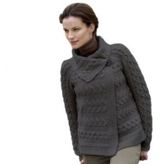 100% Irish Merino Wool Ladies One Button Sweater