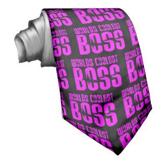 Cool Pink Gifts for Bosses  Worlds Coolest Boss Custom Tie
