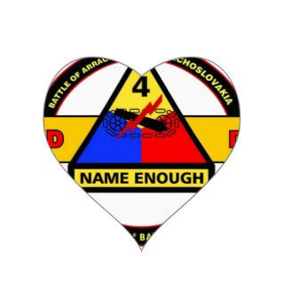 4TH ARMORED DIVISION "BREAKTHROUGH" HEART STICKER