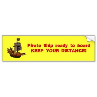 Buccaneer Pirate Ship Bumper Sticker