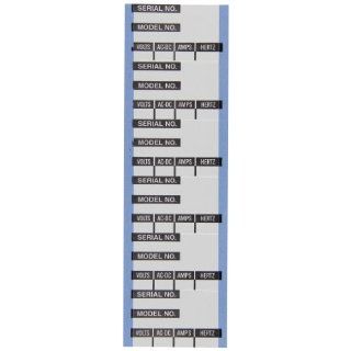 Brady AF S2 PK Aluminum Foil Tape (B 184), Black on Silver, Solid Letters & Numbers Wire Marker Card (25 Cards)