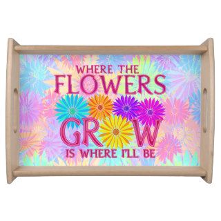 Where Flowers Grow Serving Platters