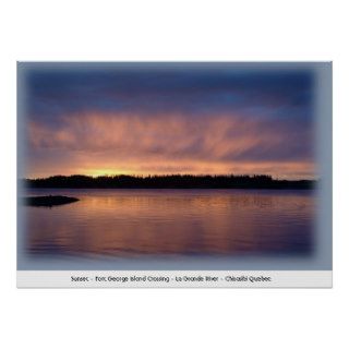 Sunset   Fort George Island Crossing  Poster