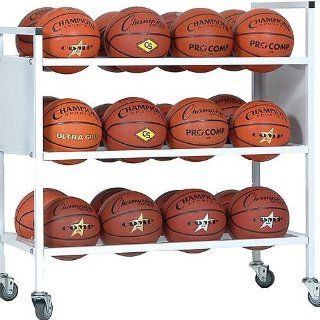 Champion Sports Double Wide Basketball Ball Cart  Basketball Storage  Sports & Outdoors