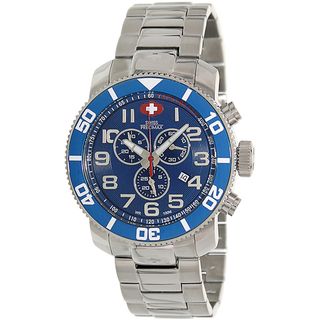 Swiss Precimax Men's Verto Pro Blue Dial Silver Stainless Steel Band Swiss Chronograph Watch Swiss Precimax Men's More Brands Watches
