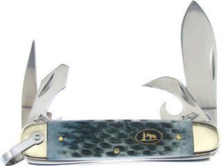 Frost Cutlery & Knives BKH187CRB Blackhills Scout Pocket Knife with Gray Chip Rock Bone Handles  Folding Camping Knives  Sports & Outdoors